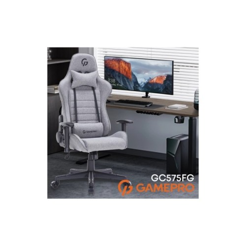 Крісло ігрове GamePro GC575FG Fabric Size L Gray (GC575FG)