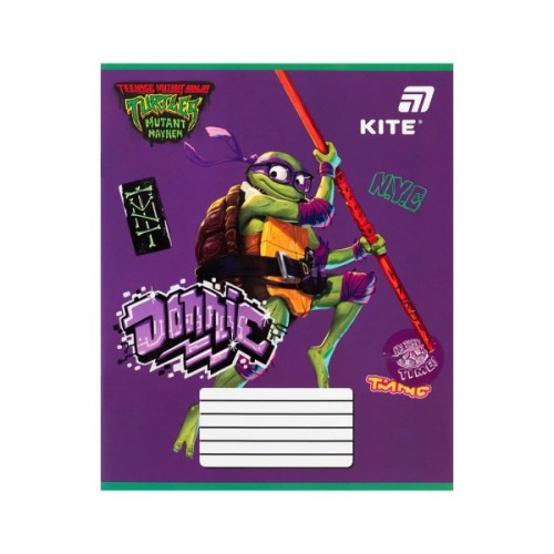 Зошит Kite Ninjia Turtles, 12 аркушів, коса лінія (NT26-235)