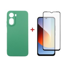 Чохол до мобільного телефона Dengos Soft Cover + Glass Xiaomi Redmi A7 Pro Mint (DG-KM-203)