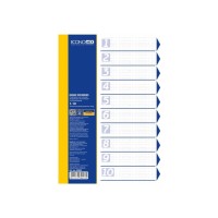 Роздільник сторінок Economix А4 пластик, 10 розділів, кольоровий (E30803)