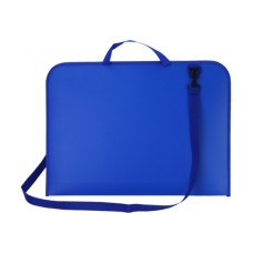 Папка - портфель Maxi А3 пластиковий на блискавці, синій (MX30005)