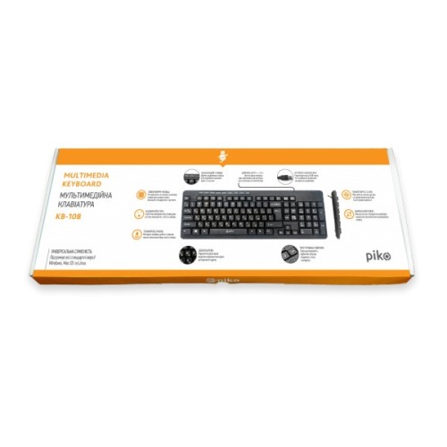 Клавіатура Piko KB-108 USB Black (1283126467103)