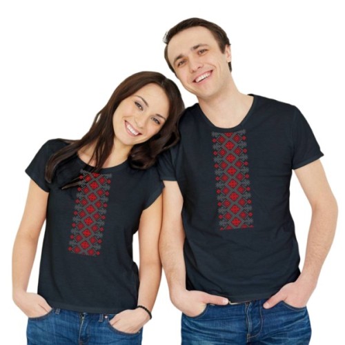 Футболка Sol's Regent Women Вишиванка вертикально чорний XL (01825309/313XL)