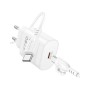 Зарядний пристрій BOROFONE BA82A Platinum USB-C PD25W + cable USB-C to USB-C White (6941991112270)