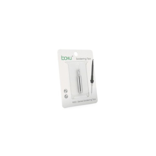 Жало паяльне Bakku BK-900M-T-SK,silver, 4*6,3mm, мідь, гальванічне покриття, широкий конус (BK-900M-T-SK)