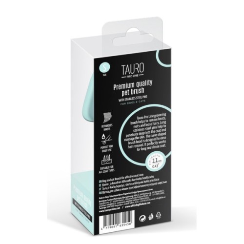 Гребінець для тварин Tauro Pro Line прямокутний S, зубці 11 мм mint (TPLB63545)