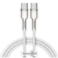 Дата кабель USB-C to USB-C 1.0m 100W metal white Baseus (CATJK-C02)