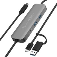 Концентратор J5create USB-C + USB A to 2xUSB + USB-C switch hub (JCH462-N)
