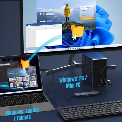 Концентратор J5create USB-C + USB A to 2xUSB + USB-C switch hub (JCH462-N)