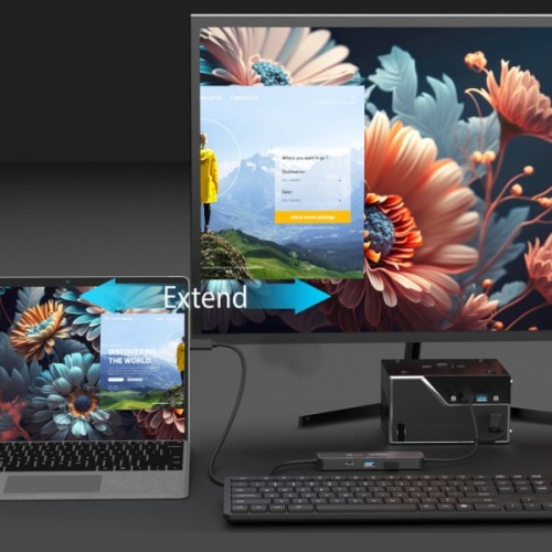 Концентратор J5create USB-C + USB A to 2xUSB + USB-C switch hub (JCH462-N)