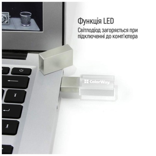 USB флеш накопичувач ColorWay 64GB ColorWay Crystal USB 3.0 (CW-USBCL64)