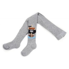 Колготки дитячі BNM з піратським кораблем (M0C0301-1020-86B-gray)