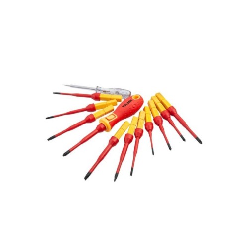 Набір викруток Tolsen діелектдіелектричних, змінні стрижні 13 шт, тканинний пеналричних, змінні стрижні 13 шт, тканеви (38017)