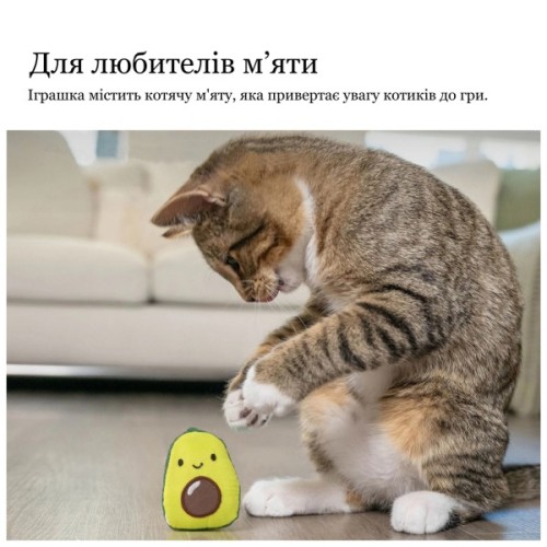 Іграшка для котів Petstages Авокадо 6.5 см (0700603678407)