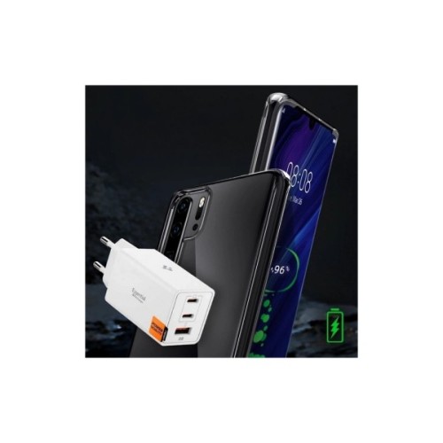 Зарядний пристрій Spigen 2xUSB-C PD + 1xUSB 67W white (ACH08710)