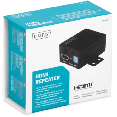 Адаптер HDMI extender 35m 1920x1080 60Hz repeater Digitus (DS-55901)
