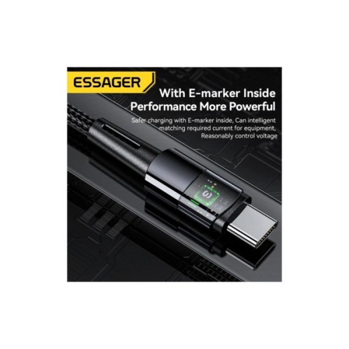 Дата кабель USB-C to USB-C 1.0m 240W Essager (EXCTT3-CG0G-P)