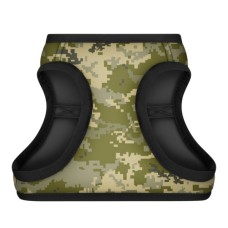 Шлея для собак WAUDOG Clothes з QR паспортом "Мілітарі" XS3 (222-4026)