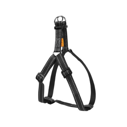 Шлея для собак Dog Extreme з нейлону регульована Ш 20 мм В:50-80 см чорна (06671)