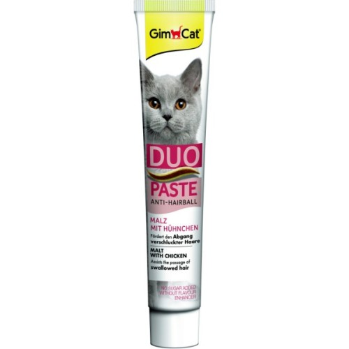Паста для тварин GimCat DUO PASTE Anti-hairball malt with chicken мальт та курка 50 г (4002064427201)
