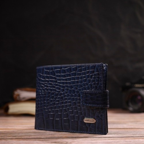 Гаманець Canpellini З натуральної шкіри Синій (21889)