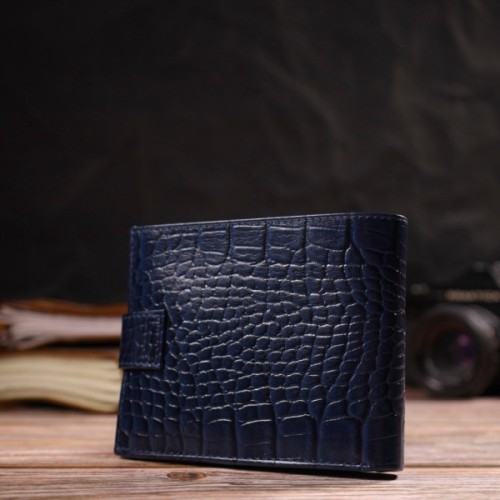 Гаманець Canpellini З натуральної шкіри Синій (21889)