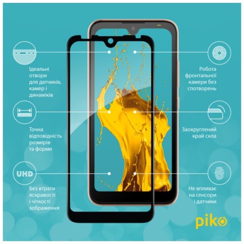 Скло захисне Piko Full Glue Tecno Pop 5 Go Black (1283126573385)