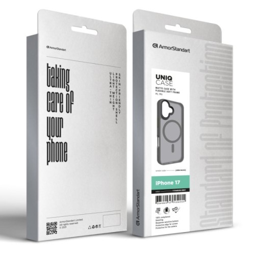 Чохол до мобільного телефона Armorstandart Uniq MagCase Apple iPhone 17 Titanium Grey (ARM86265)