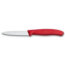 Кухонний ніж Victorinox SwissClassic для нарезки 8 см, волнистое лезвие, красный (6.7631)