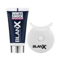 Засіб для відбілювання зубів BlanX Інтенсивний відбілювальний комплекс Зубна паста White Shock + Активатор Led Bite (8017331055427)