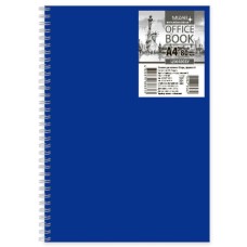 Блокнот Mizar на пружині збоку А4, 80 арк., клітинка, офсет, пластикова обкл в в асортименті (BOOK-MIZ-C564003U)