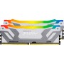 Модуль пам'яті для комп'ютера DDR5 48GB (2x24GB) 8800 MHz Renegade RGB White/Silver Kingston Fury (ex.HyperX) (KF588CU42RWAK2-48)