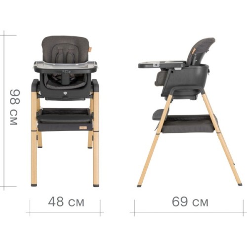 Стілець для годування Tutti Bambini 7 в 1 Nova сірий (611010/3590)