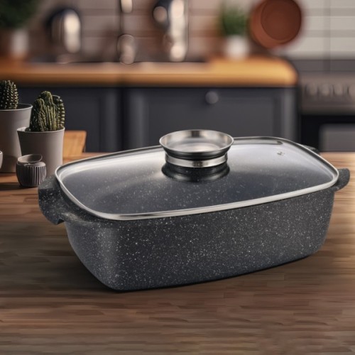 Жаровня Gusto покриття Marble 5,5 л (GT-2504-32)