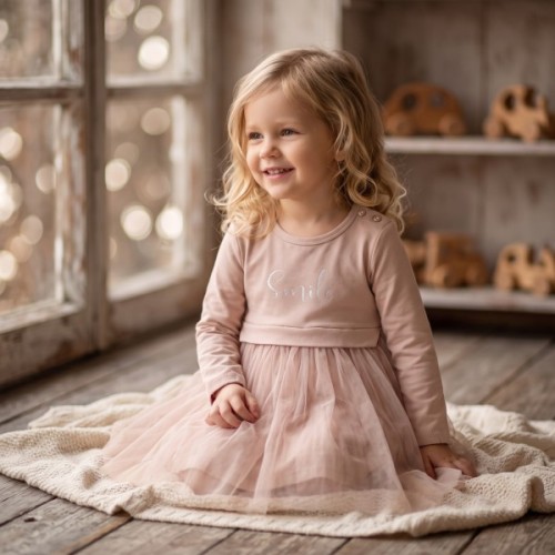 Плаття дитяче Breeze з фатиновою спідницею (21505-110G-beige)