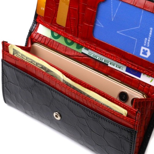 Гаманець Canpellini З натуральної шкіри Чорний (21834)