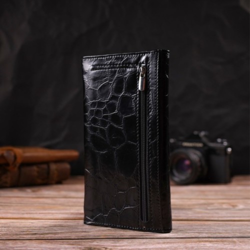 Гаманець Canpellini З натуральної шкіри Чорний (21834)