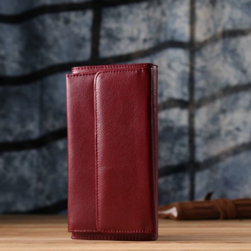 Гаманець ST Leather З кишенею для телефону з натуральної шкіри Бордовий (23069)