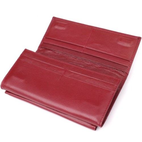 Гаманець ST Leather З кишенею для телефону з натуральної шкіри Бордовий (23069)