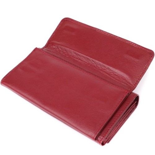 Гаманець ST Leather З кишенею для телефону з натуральної шкіри Бордовий (23069)