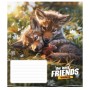 Зошит Школярик The best friends 12 аркушів клітинка (012-3434K)