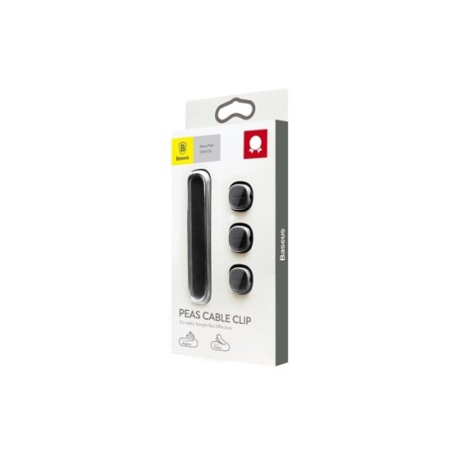Тримач для кабелю Baseus Peas Cable Clip Black (ACWDJ-01)