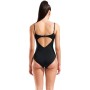 Купальник Arena Clip Back Swimsuit Solid B 010651-510 чорний, білий 42 (3468337746355)