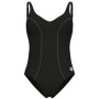 Купальник Arena Clip Back Swimsuit Solid B 010651-510 чорний, білий 42 (3468337746355)