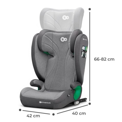 Автокрісло Kinderkraft Junior Fix 2 i-Size Rocket Grey (KCJUFI20GRY0000) (5902533921577)