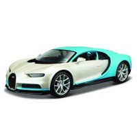 Масштабна модель автомобіля Maisto Bugatti Chiron біло-блакитний - тюнінг (1:24) (32509 white/blue)