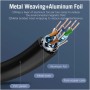 Патч-корд 10м, S/FTP cat 7 RJ-45 black Vention (ICDBL)