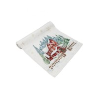 Доріжка на стіл Прованс гобеленова з велюром Святковий дім 35х100 см (4823093450325)