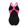 Купальник Arena Dreamhline Swimsuit V Back 008328-500 чорний, фіолетовий, бірюзовій 38 (3468337427957)