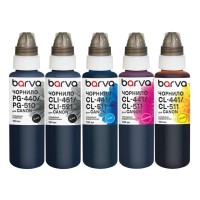 Чорнило Barva Canon PGI-5PGBK pigm + CLI-8BK/C/M/Y 5x100 мл special (CPGI5-100-2MP)